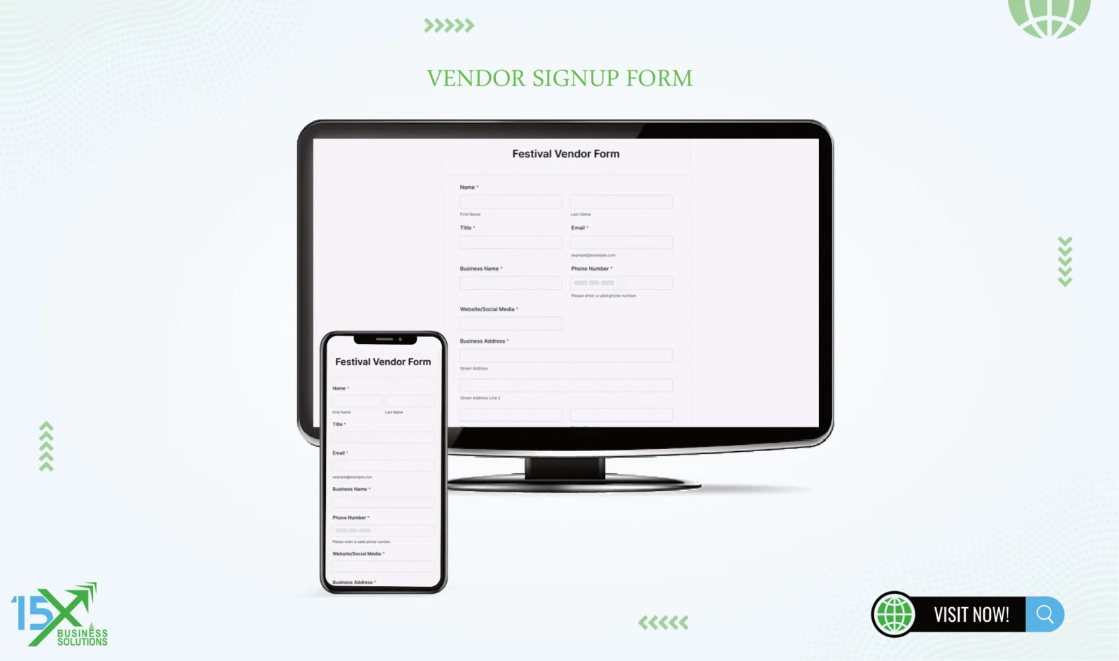 Vendor Signup form design