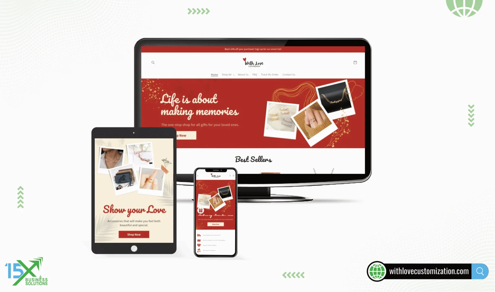 With Love website design