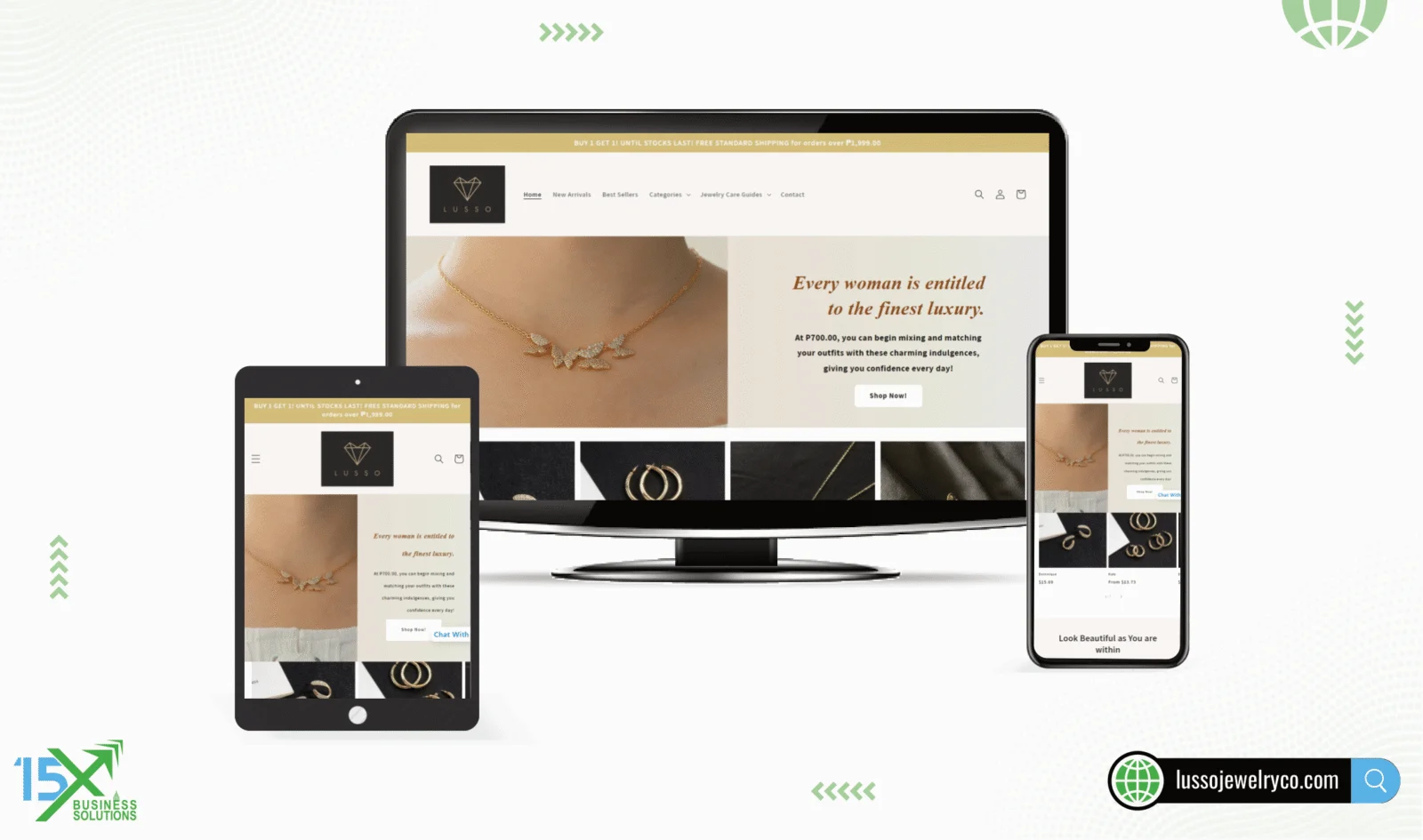 Lusso website design