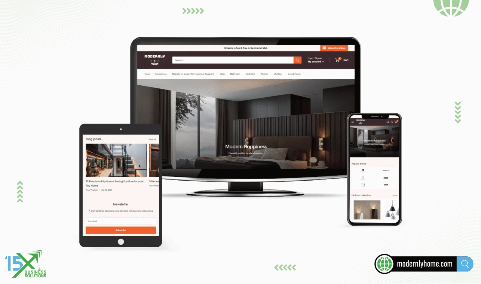 Modernly Home website design