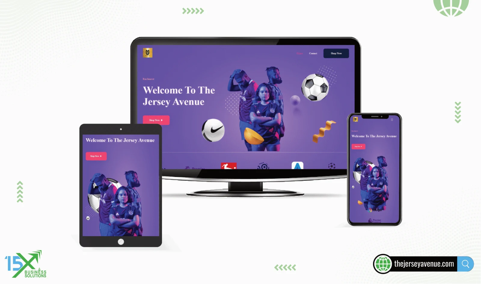 The Jersey Avenue website design