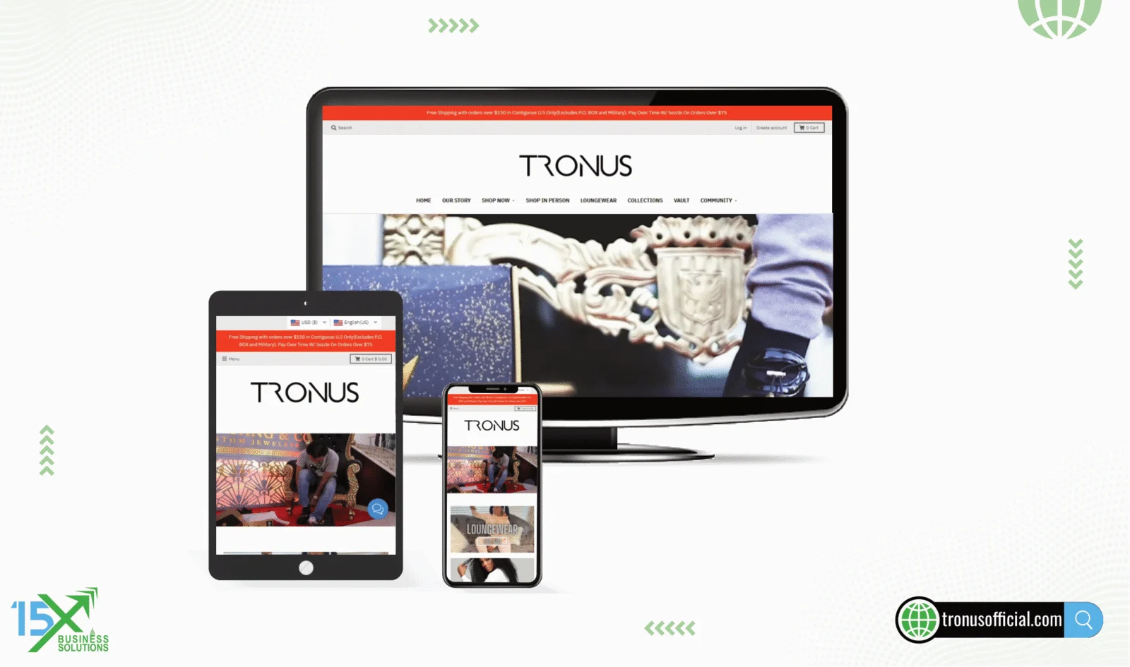 Tronus website design