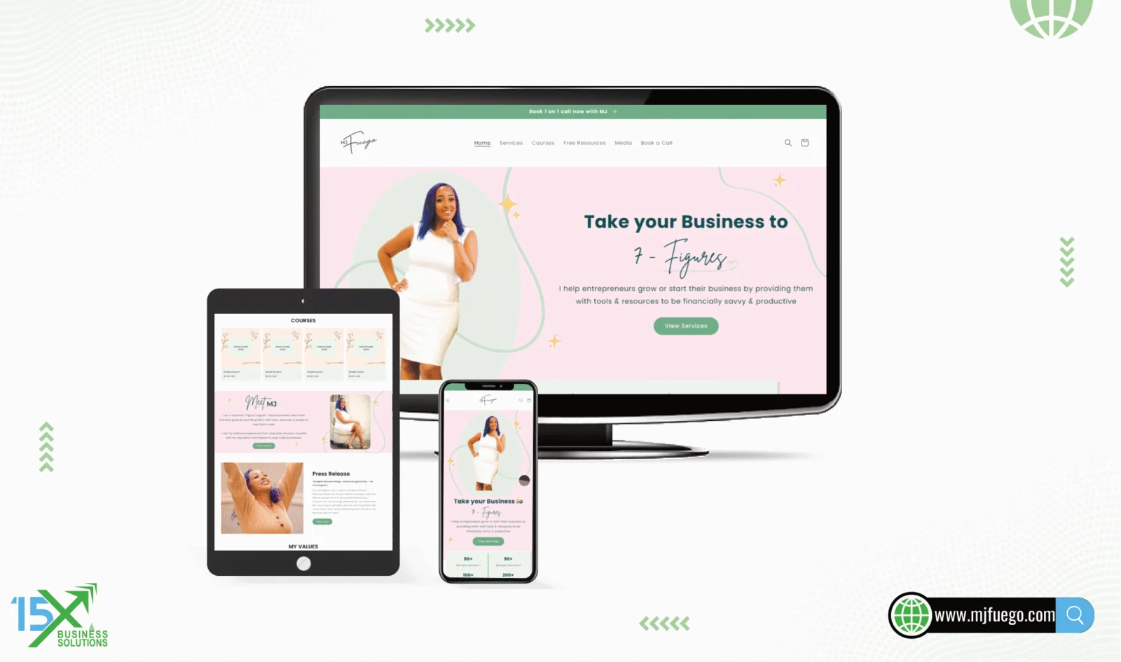 Mj Fuego website design