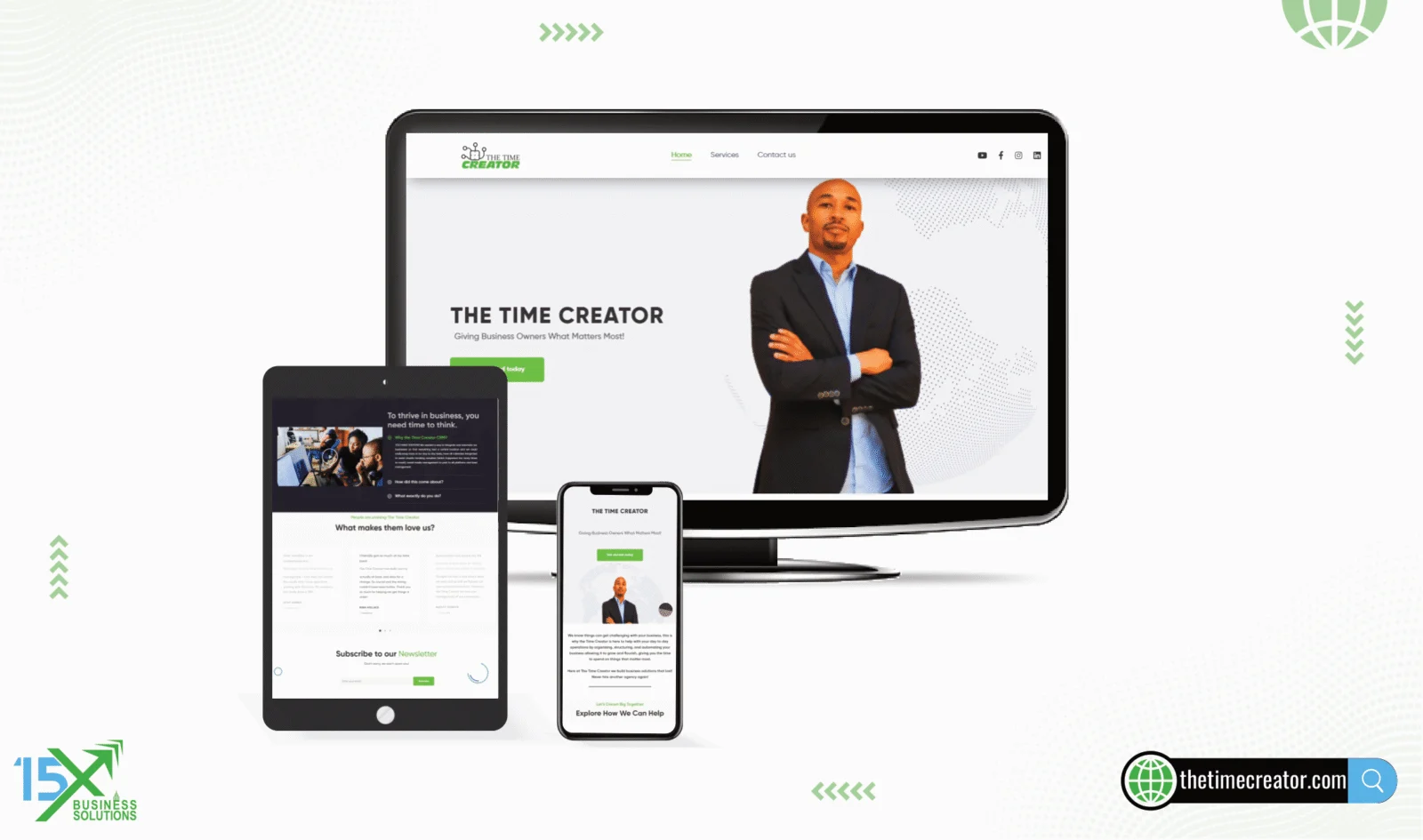 The Time Creator website design