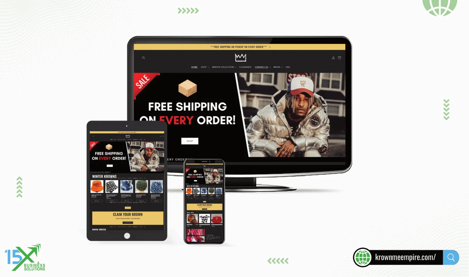 Krown Me website design