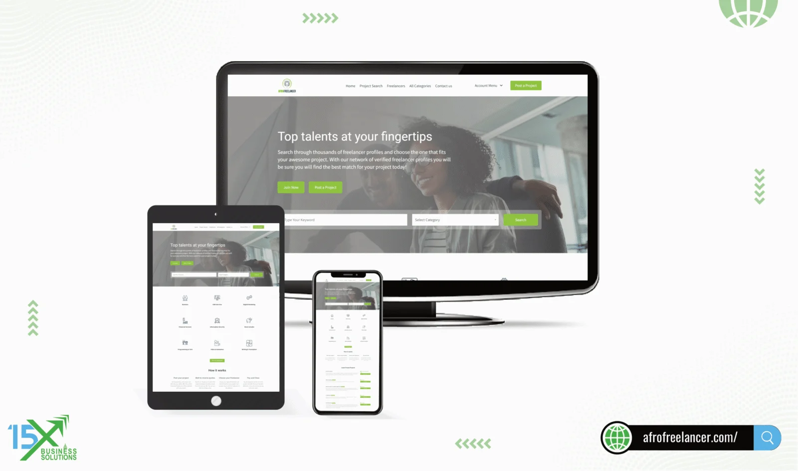 Afro Freelancer website design