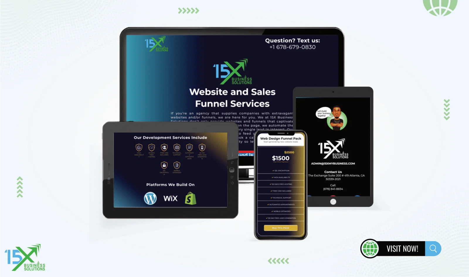 15X Websites Services sales funnel design